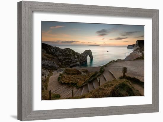 A View of Durdle Door in Dorset-Chris Button-Framed Photographic Print