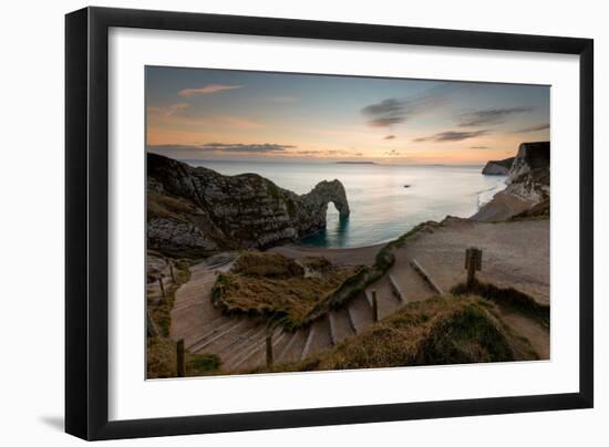 A View of Durdle Door in Dorset-Chris Button-Framed Photographic Print