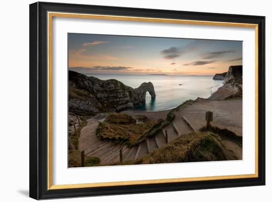 A View of Durdle Door in Dorset-Chris Button-Framed Photographic Print