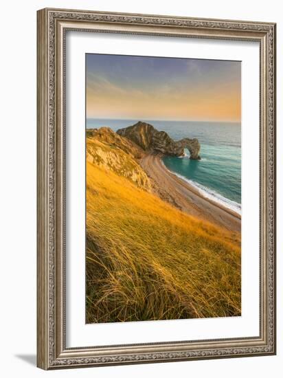 A View of Durdle Door in Dorset-Chris Button-Framed Photographic Print