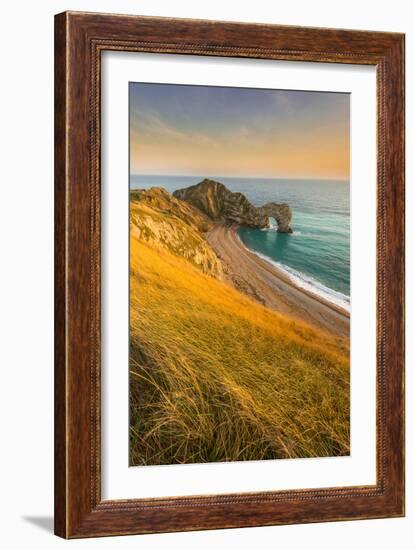 A View of Durdle Door in Dorset-Chris Button-Framed Photographic Print