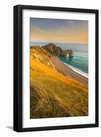 A View of Durdle Door in Dorset-Chris Button-Framed Photographic Print