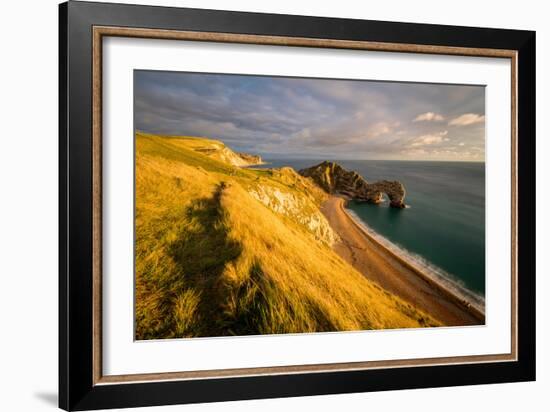 A View of Durdle Door in Dorset-Chris Button-Framed Photographic Print