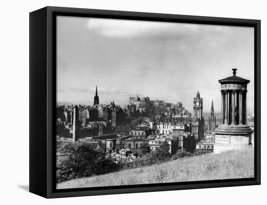 A view of Edinburgh showing the Castle, June 1947-Staff-Framed Premier Image Canvas