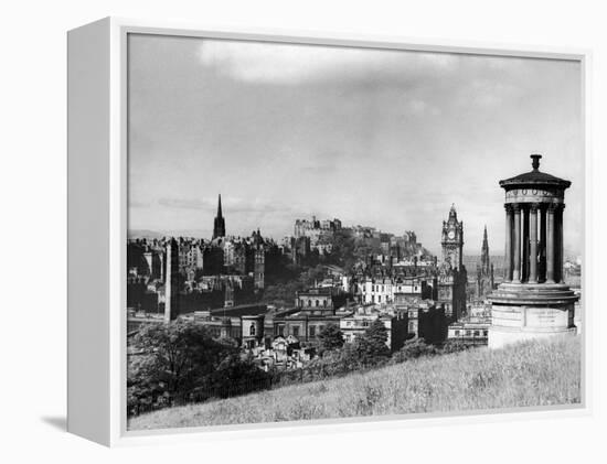 A view of Edinburgh showing the Castle, June 1947-Staff-Framed Premier Image Canvas