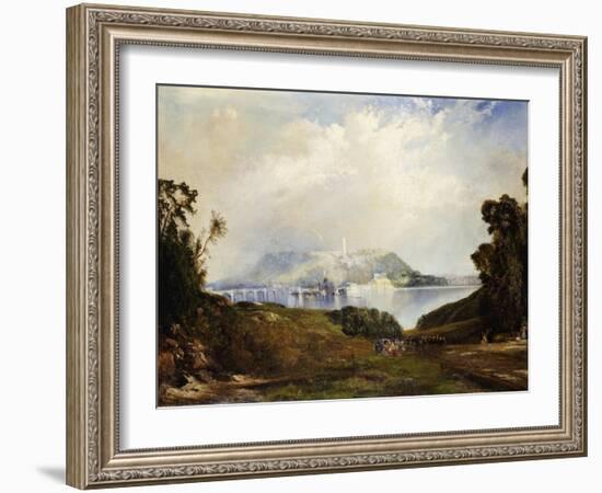 A View of Fairmont Waterworks, Philadelphia-Thomas Moran-Framed Giclee Print