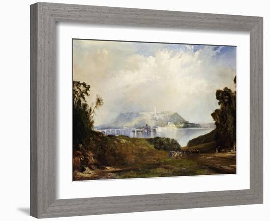 A View of Fairmont Waterworks, Philadelphia-Thomas Moran-Framed Giclee Print