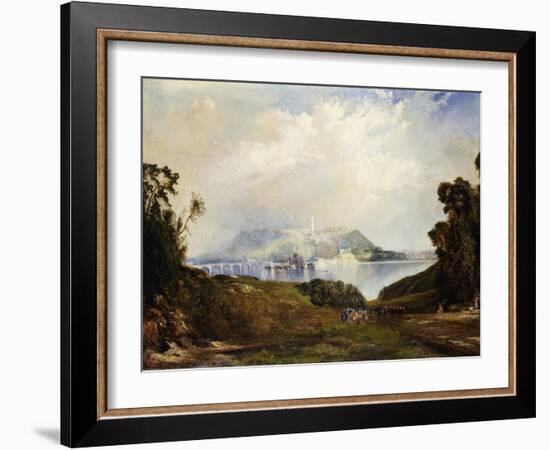 A View of Fairmont Waterworks, Philadelphia-Thomas Moran-Framed Giclee Print