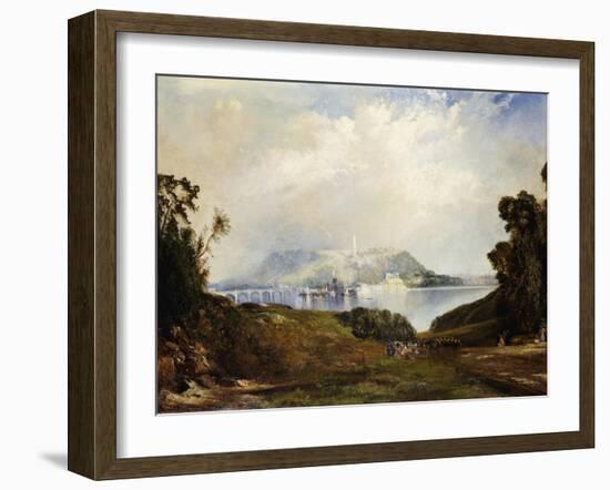 A View of Fairmont Waterworks, Philadelphia-Thomas Moran-Framed Giclee Print