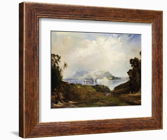 A View of Fairmont Waterworks, Philadelphia-Thomas Moran-Framed Giclee Print