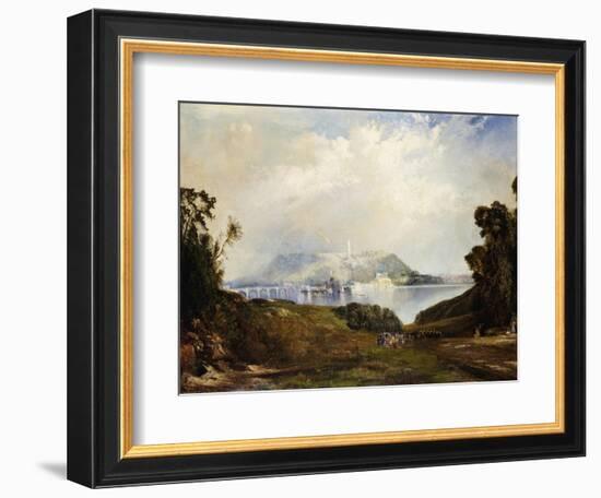 A View of Fairmont Waterworks, Philadelphia-Thomas Moran-Framed Giclee Print