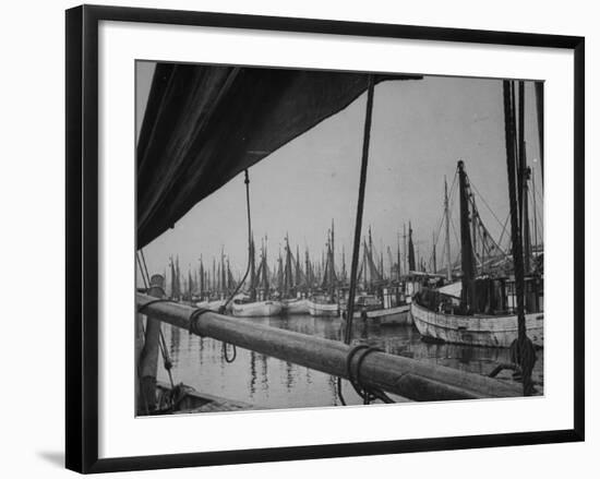 A View of Fishing Wharves in the Goteborg Harbour-Carl Mydans-Framed Premium Photographic Print