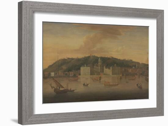 A View of Greenwich from the River with Many Boats-Jan Griffier-Framed Giclee Print