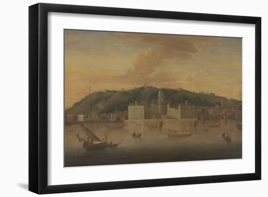 A View of Greenwich from the River with Many Boats-Jan Griffier-Framed Giclee Print