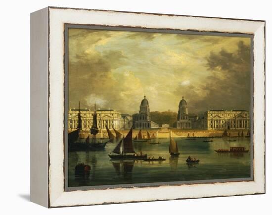 A View of Greenwich, from the River-Frederick Calvert-Framed Premier Image Canvas