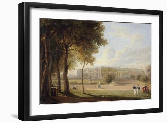 A View of Hampton Court Palace, 1827 (One of a Pair)-Henry Bryan Ziegler-Framed Giclee Print