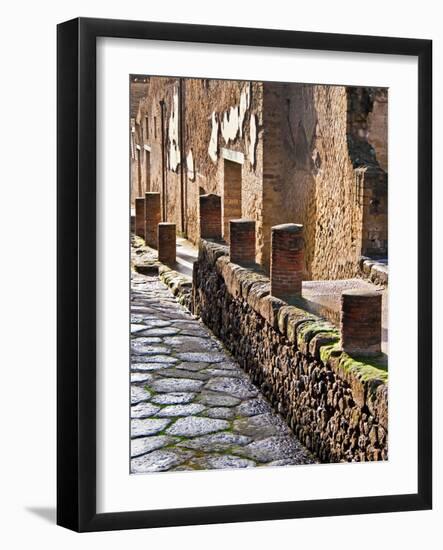 A View of Herculaneum Archaeological Site, Herculaneum Ruins, Near Naples, Campania, Italy-Miva Stock-Framed Photographic Print