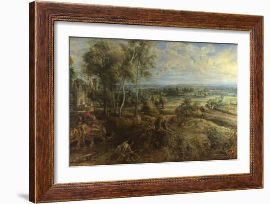 A View of Het Steen in the Early Morning, Ca 1636-Peter Paul Rubens-Framed Giclee Print
