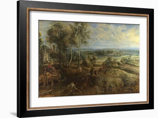 A View of Het Steen in the Early Morning, Ca 1636-Peter Paul Rubens-Framed Giclee Print