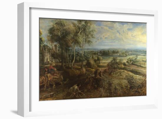 A View of Het Steen in the Early Morning, Ca 1636-Peter Paul Rubens-Framed Giclee Print