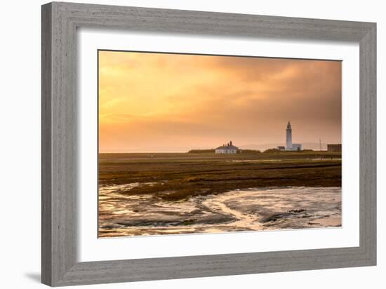 A View of Hurst Lighthouse at Dawn-Chris Button-Framed Photographic Print