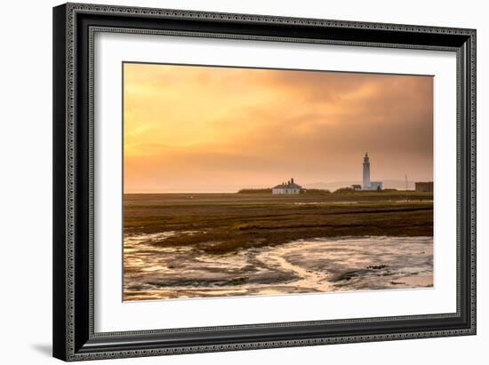 A View of Hurst Lighthouse at Dawn-Chris Button-Framed Photographic Print