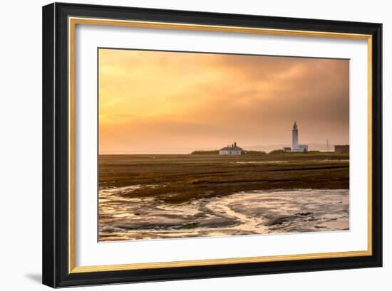 A View of Hurst Lighthouse at Dawn-Chris Button-Framed Photographic Print