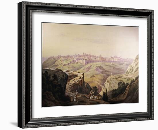 A View of Jerusalem-Friedrich Perlberg-Framed Giclee Print