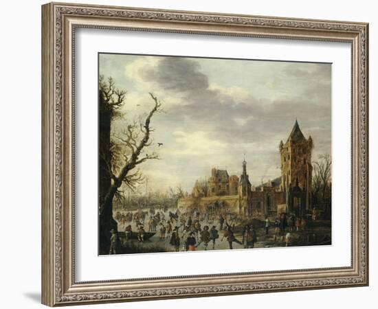 A View of Kasteel Batestein Vianen, in Winter-Jan Van Goyen-Framed Giclee Print