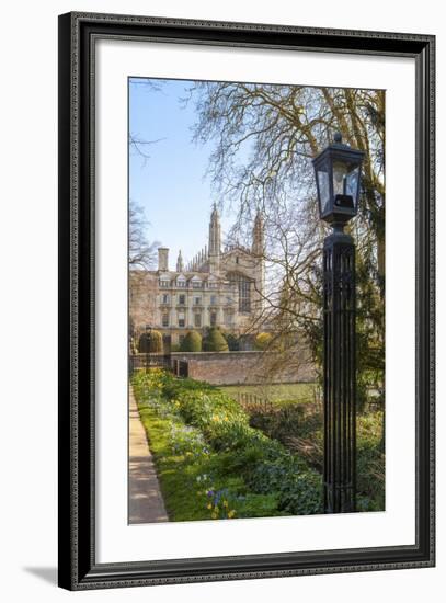 A View of Kings College from the Backs, Cambridge, Cambridgeshire, England, United Kingdom, Europe-Charlie Harding-Framed Photographic Print