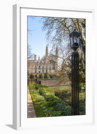 A View of Kings College from the Backs, Cambridge, Cambridgeshire, England, United Kingdom, Europe-Charlie Harding-Framed Photographic Print