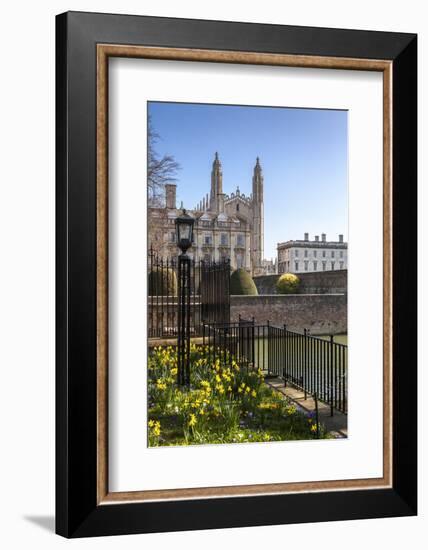 A View of Kings College from the Backs, Cambridge, Cambridgeshire, England, United Kingdom, Europe-Charlie Harding-Framed Photographic Print