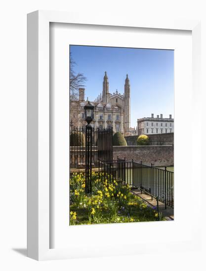 A View of Kings College from the Backs, Cambridge, Cambridgeshire, England, United Kingdom, Europe-Charlie Harding-Framed Photographic Print