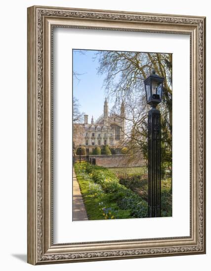 A View of Kings College from the Backs, Cambridge, Cambridgeshire, England, United Kingdom, Europe-Charlie Harding-Framed Photographic Print