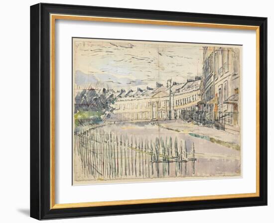 A View of Lansdown Crescent, Bath-Walter Richard Sickert-Framed Giclee Print