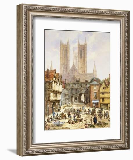 A View of Lincoln Cathedral, England-Louise J. Rayner-Framed Giclee Print