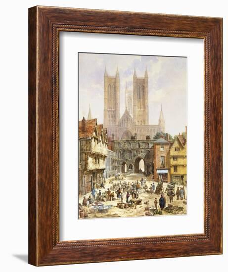 A View of Lincoln Cathedral, England-Louise J. Rayner-Framed Giclee Print