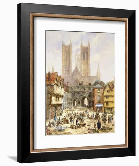 A View of Lincoln Cathedral, England-Louise J. Rayner-Framed Giclee Print