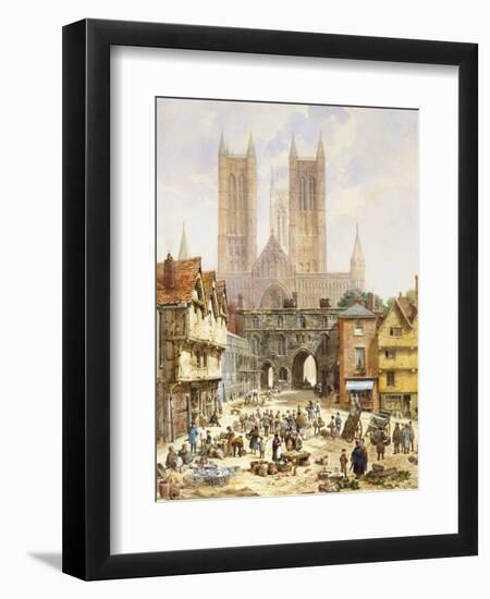 A View of Lincoln Cathedral, England-Louise J. Rayner-Framed Giclee Print