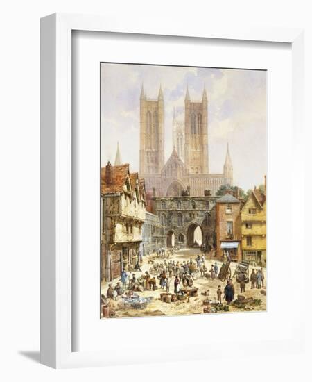 A View of Lincoln Cathedral, England-Louise J. Rayner-Framed Giclee Print