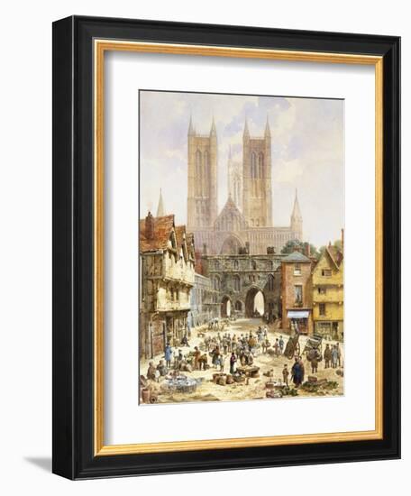 A View of Lincoln Cathedral, England-Louise J. Rayner-Framed Giclee Print