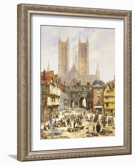 A View of Lincoln Cathedral, England-Louise J. Rayner-Framed Giclee Print