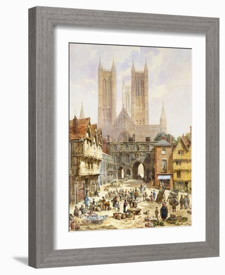 A View of Lincoln Cathedral, England-Louise J. Rayner-Framed Giclee Print