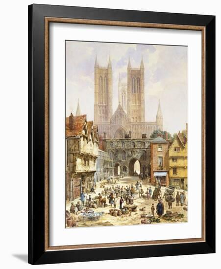 A View of Lincoln Cathedral, England-Louise J. Rayner-Framed Giclee Print