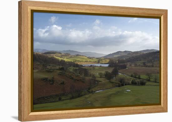 A view of Little Langdale, Lake District National Park, Cumbria, England, United Kingdom, Europe-Jon Gibbs-Framed Premier Image Canvas