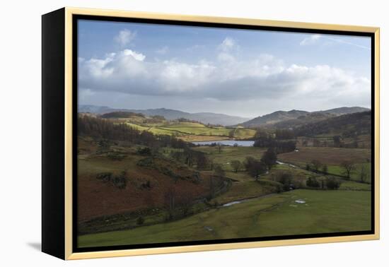 A view of Little Langdale, Lake District National Park, Cumbria, England, United Kingdom, Europe-Jon Gibbs-Framed Premier Image Canvas