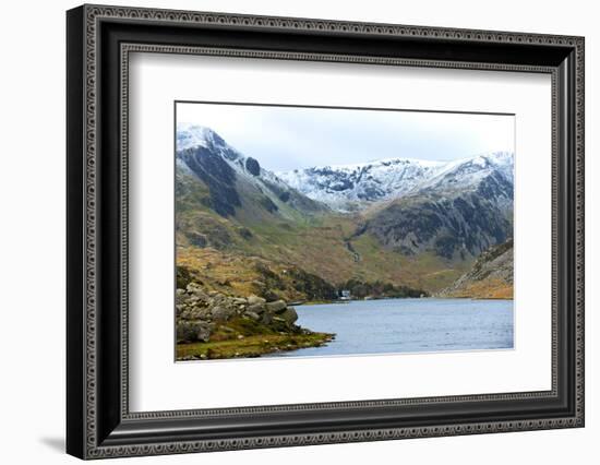 A View of Llyn (Lake) Ogwen in Snowdonia National Park, Gwynedd, Wales, United Kingdom, Europe-Graham Lawrence-Framed Photographic Print