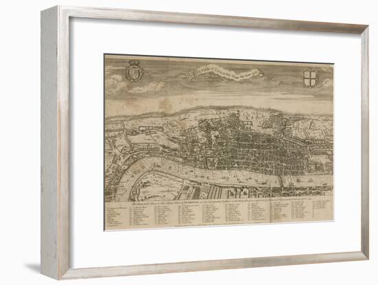 A View of London About the Year 1560-null-Framed Premium Giclee Print