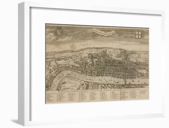 A View of London About the Year 1560-null-Framed Premium Giclee Print