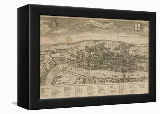 A View of London About the Year 1560-null-Framed Premier Image Canvas